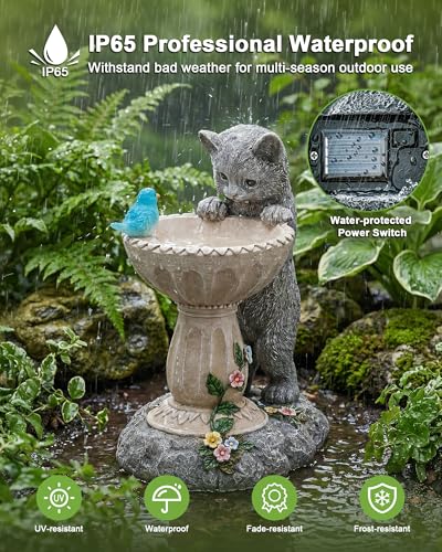 Solar Cat Statues for Garden Decor