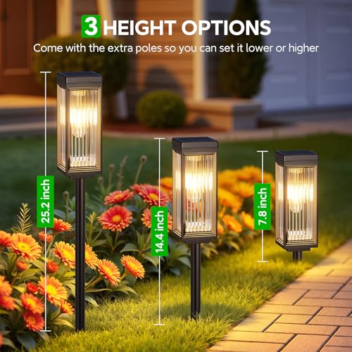 Solar Pathway Lights Outdoor (4 Count)