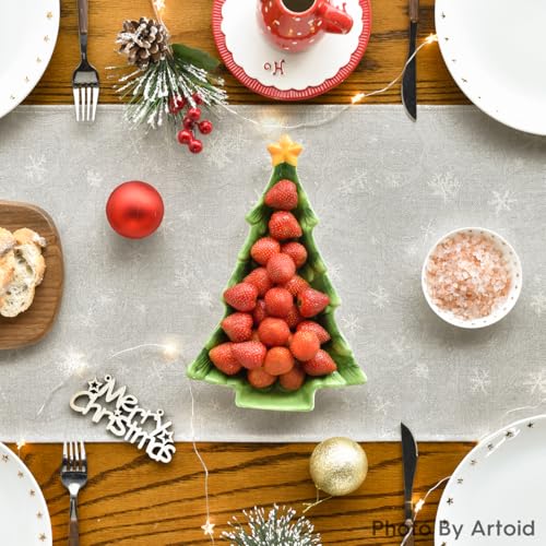Snowman Christmas Table Runner Home Party Decor 13x36 Inch