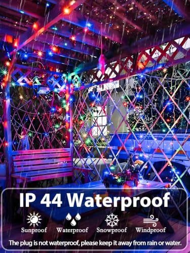 2 Pack Extendable 600 LED Christmas String Lights Indoor Outdoor Multicolor