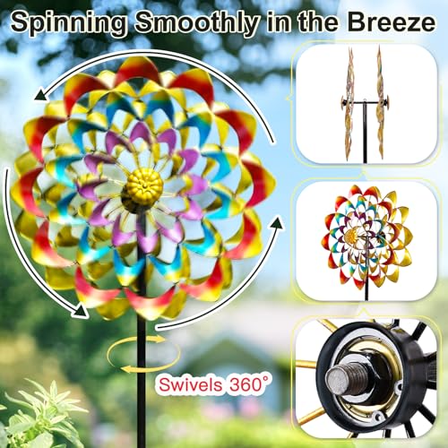 Garden Wind Spinners Outdoor Large Metal