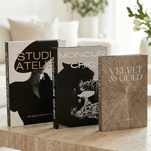 Aesthetic Decorative Books Set of 3 (3 Count)