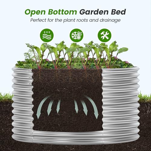 4×4×3ft Galvanized Raised Garden Bed Kit
