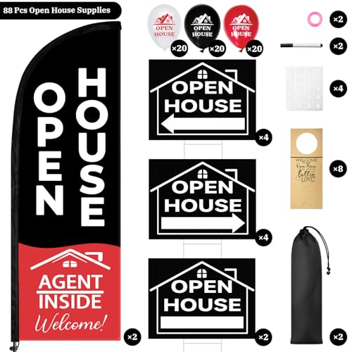 88 Pcs Open House Signs for Real Estate (88 Count)