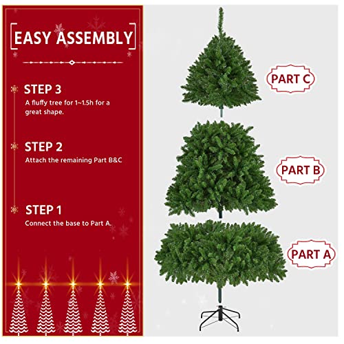 Christmas Tree 6ft Unlit Full Artificial Thick Xmas Tree