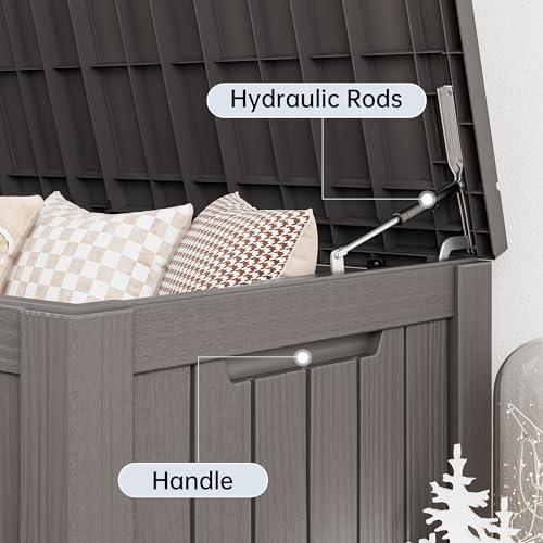 160 Gallon Outdoor Storage Box Waterproof Deck Box for Patio