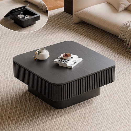 Square Small Coffee Table with Storage
