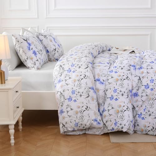 Blossom Blue Bed in a Bag Queen 7 Pieces