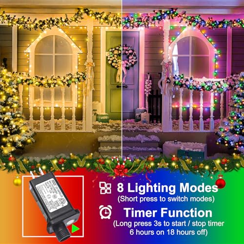 2 Pack Christmas Lights Outdoor