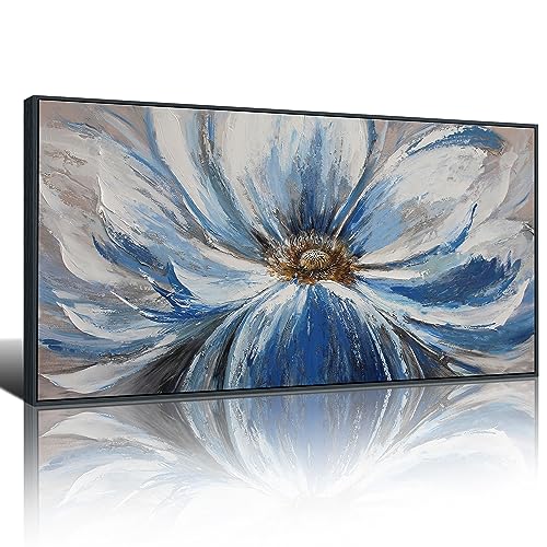 Large Blue Wall Art Framed