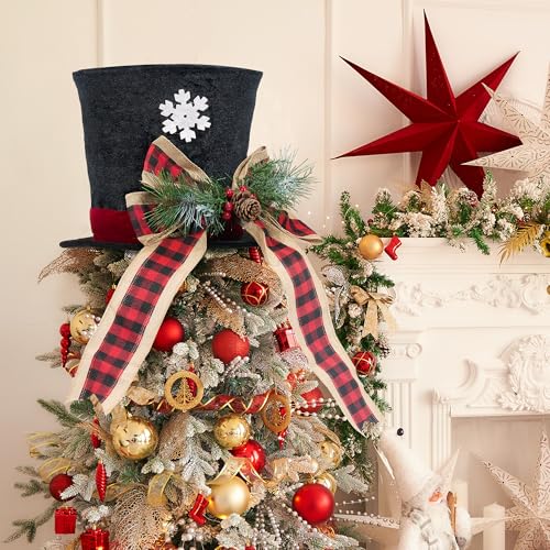 GENMOUS Christmas Hat Tree Topper