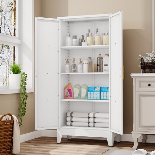 61" H Metal Kitchen Pantry Storage Cabinet