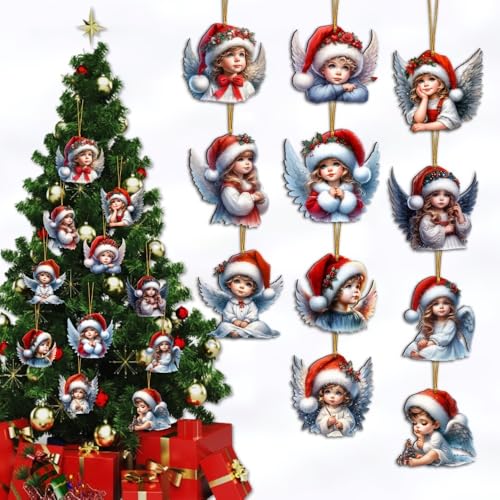15 Pcs Vintage Angel Christmas Ornaments (15 Count)