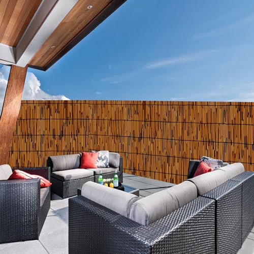 Natural Reed Fencing 6FT X 16.4FT Reed Fence 6FT High Balcony Reed Fence Privacy Reed Screen for Outdoor Backyard Patio