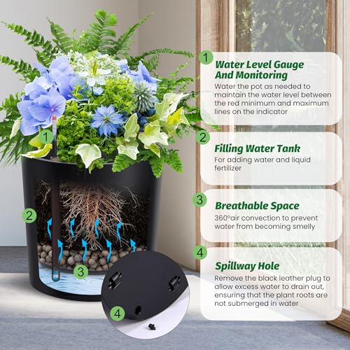 Tall Round Planter Set of 2 (2 Count)