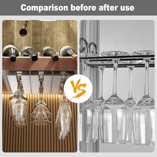 4 Pcs Wine Glass Holder Under Cabinet (4 Count)