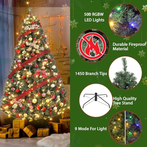 9 ft Artificial Christmas Tree Prelit