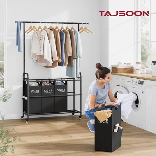 Laundry Sorter with Hanging Bar