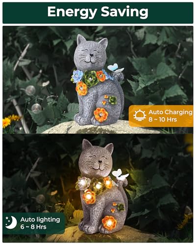 Solar Garden Statues Outdoor Decor