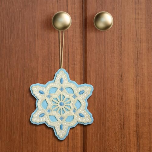 Icy Snowflake Christmas Card with Envelope