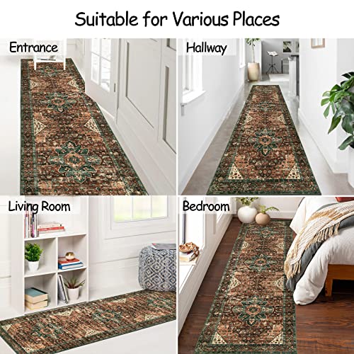 Ultra Thin Washable Vintage Runner Rug