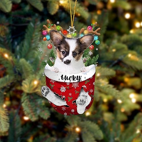 Papillon 1 Dog Christmas Ornament