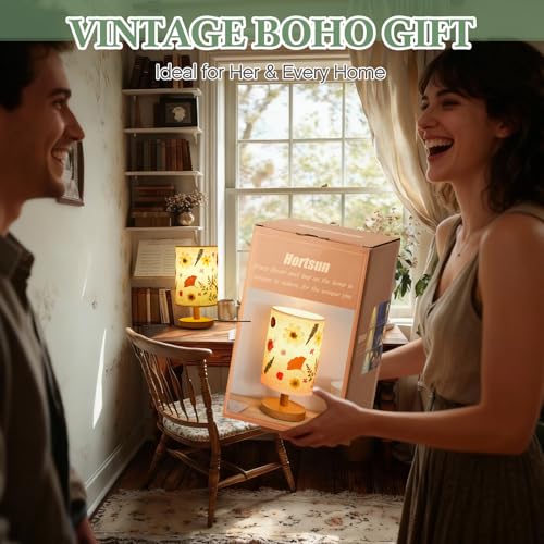 Pressed Flower Vintage Table Lamp