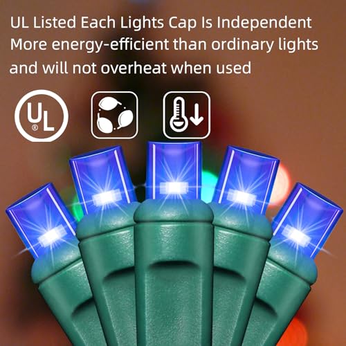 Blue Christmas Lights Outdoor Waterproof (600 Count)