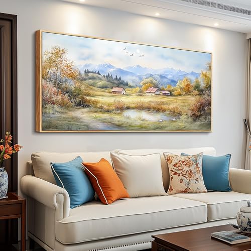Large Canvas Wall Art For Living Room Wall Decor For Bedroom Office Dining Room Rural Landscape Wall Painting Printing Artwork Pictures Farmhouse Home Decoration Mural 30 x60 Wood Frame