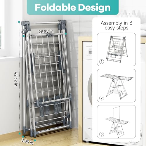 Clothes Drying Rack with High Hanger