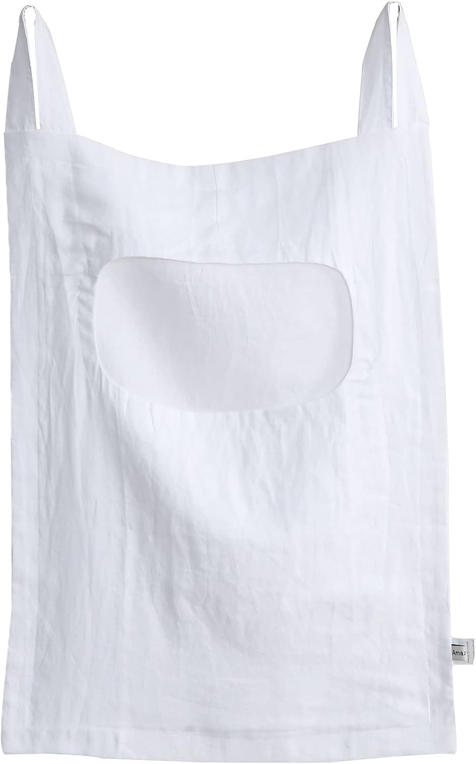 Amazhiyu 100% Linen Door Hanging Laundry Hamper Bag, 19x27 Inches (White) - NestledHome