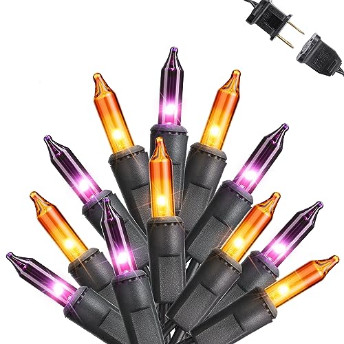 Orange & Purple Halloween Lights (12.5 Foot)