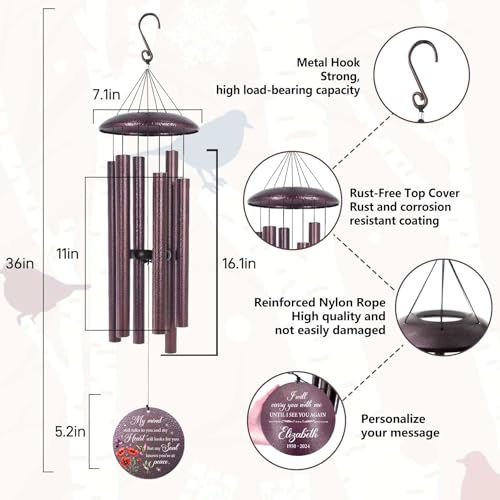 Personalized Memorial Wind Chime for Loss of Loved One 30