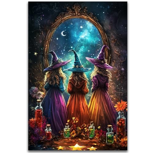 Witch Poster Halloween Fall Wall Art Decor