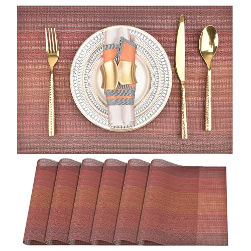 Red Placemats Set of 6 (6 Count)