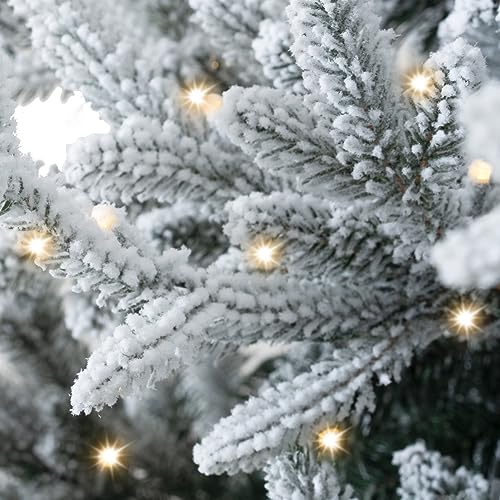 7.5ft Frosted Christmas Tree with Lights