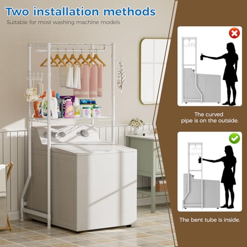 Laundry Organizer Shelves Over the Washer and Dryer Storage Shelf
