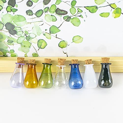 Mini Glass Color Bottles (7 Count)