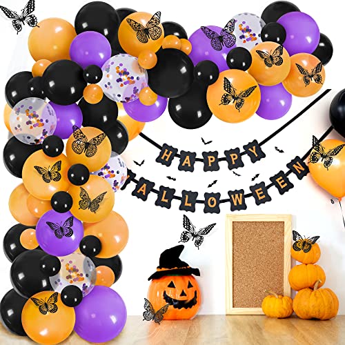 3D Butterfly Wall Decor 48 Pcs Black Butterfly Decoration Sticker (48 Count)