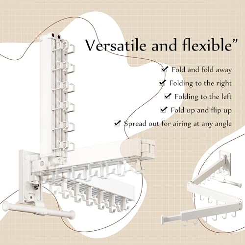 Wall Mounted Collapsible Clothes Drying Rack
