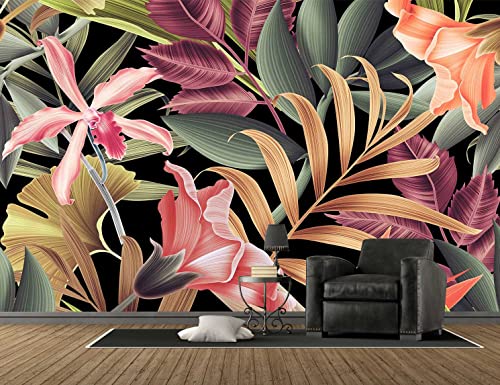 Banana Leaf Large Wallpaper Tropical Flower