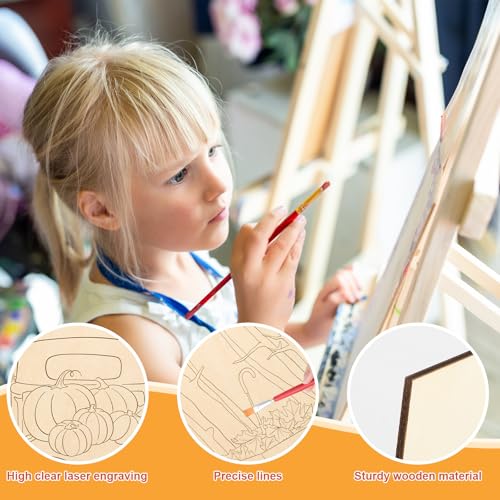 10PCS Large Fall Unfinished Wood Crafts to Paint for Adults