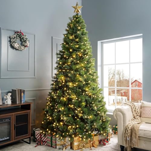 Evangeline 9ft Prelit Artificial Christmas Tree with 2514 Branch Tips