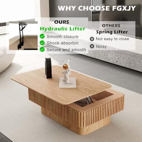 Lift Coffee Table with Storage & Adjustable Height