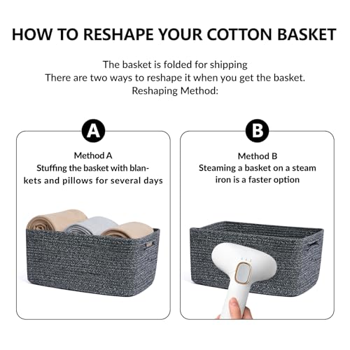Large Storage Baskets for Organizing (4 Count)