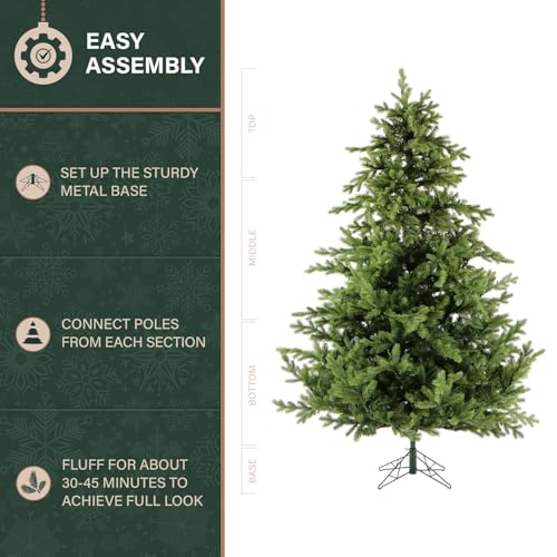 9 Ft. Foxtail Pine Artificial Christmas Tree with Stand and No Lights
