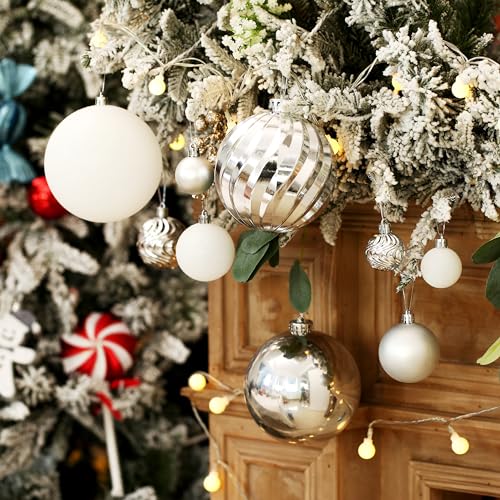 50pcs Shatterproof Christmas Ball Tree Ornaments (50 Count)