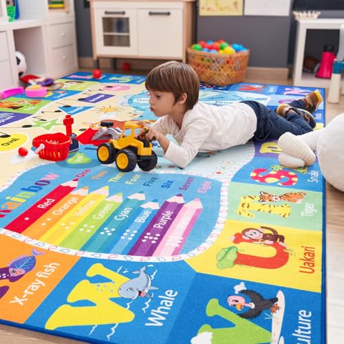BENRON 5x7 Playroom Rug for Kids Washable
