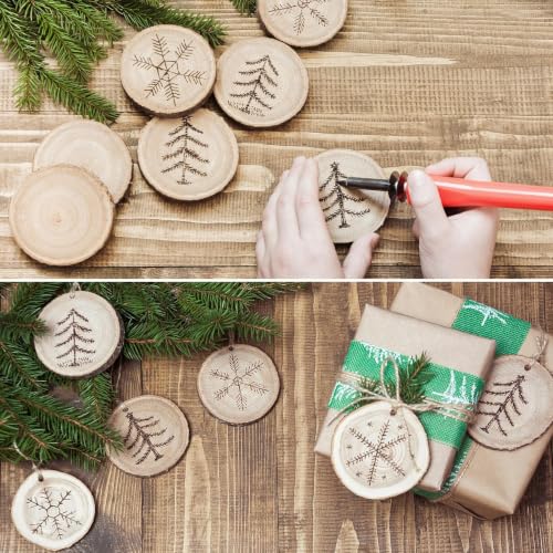 2.4 2.8IN Natural Wood Slices with Jute Twine for DIY Ornaments (30 Count)