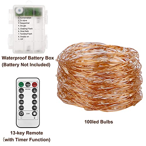 33ft 100 LED Battery Operated String Lights (33 Foot)
